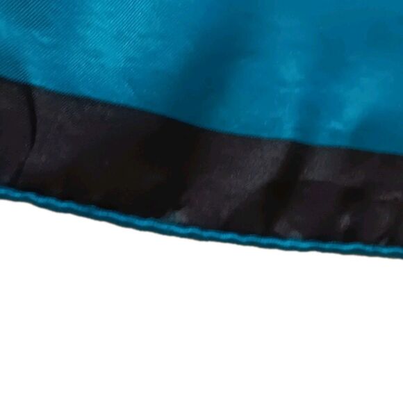 Vintage Vera Neumann Bicycle Scarf Blue Black White Ladybug Signed Square 21" - Picture 4 of 10